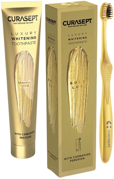 CURASEPT GOLD LUXURY WHITENING DENTIFRICIO 75 ML - pharmaluna