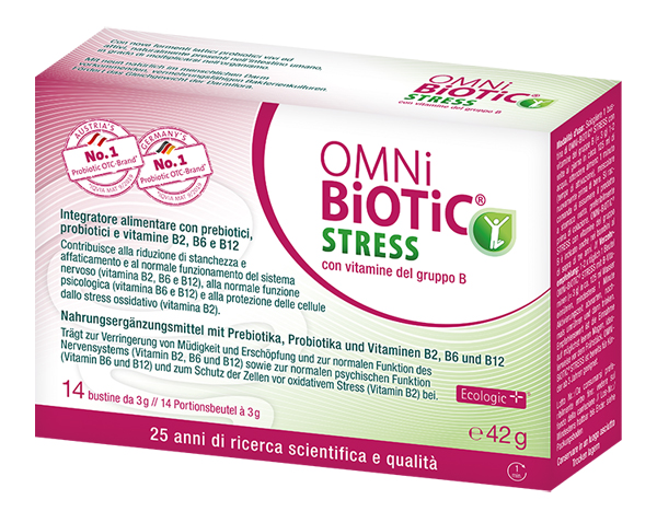 OMNI BIOTIC STRESS VITAMINE GRUPPO B 14 BUSTINE DA 3 G - pharmaluna