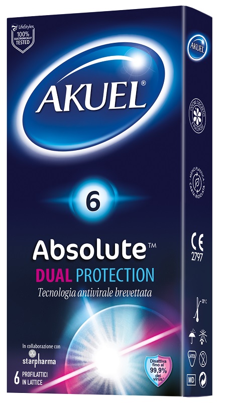 AKUEL ABSOLUTE DUAL PROTECTION 6 PEZZI - pharmaluna