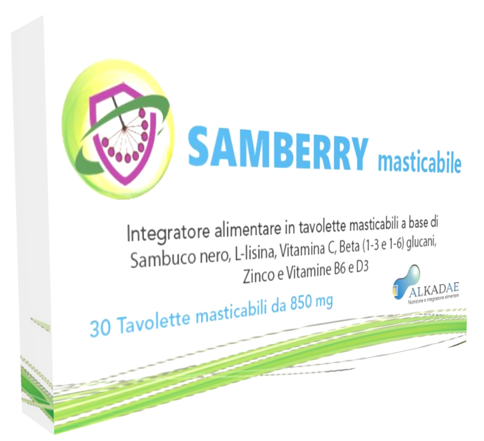 SAMBERRY MASTICABILE 30 TAVOLETTE - pharmaluna