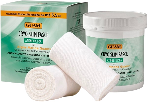 GUAM CRYO SLIM FASCE ANTICELLULITE RASSODANTI DRENANTI 2 PEZZI - pharmaluna