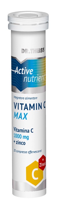 THEISS ACTIVE NUTRIENT VIT C MAX 20 COMPRESSE EFFERVESCENTI LIMONE 80 G - pharmaluna