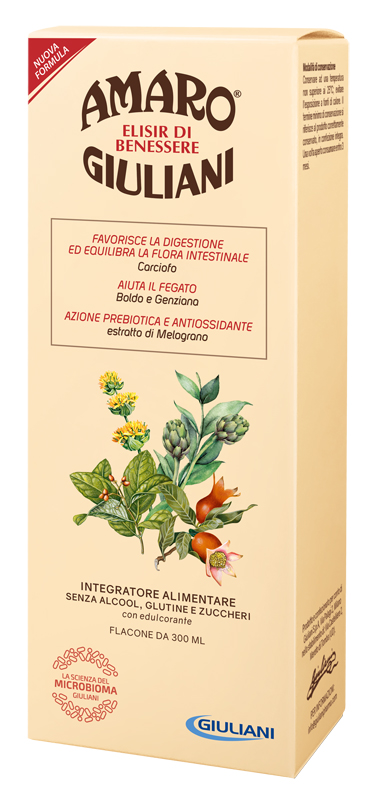 AMARO GIULIANI ELISIR BENESSERE 300 ML NUOVA FORMULA - pharmaluna