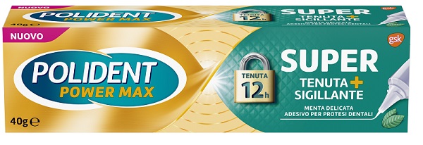 POLIDENT SUPER TENUTA+SIGILLANTE MENTA DELICATA ADESIVO PROTESI DENTALE 40 G - pharmaluna