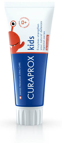 CURAPROX KIDS TOOTHPASTE STRAWBERRY FLAVOR 0 PPM 60 ML - pharmaluna