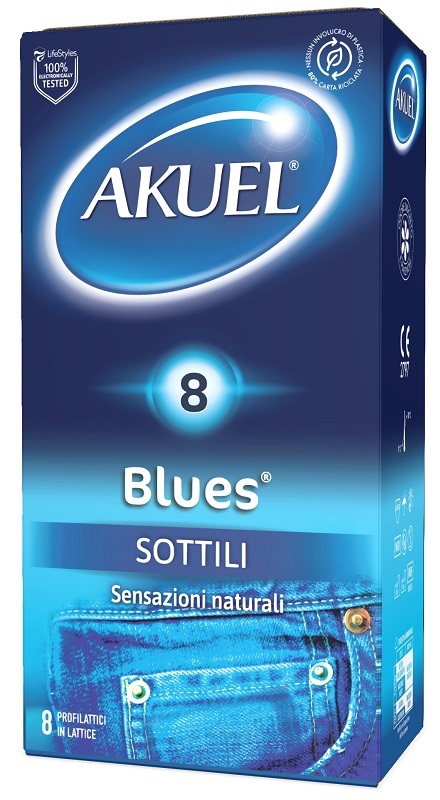 PROFILATTICO AKUEL BLUES SOTTILE 8 PEZZI - pharmaluna