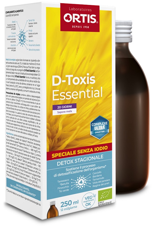 D-TOXIS ESSENTIAL MELA SENZA IODIO BIO 250 ML - pharmaluna