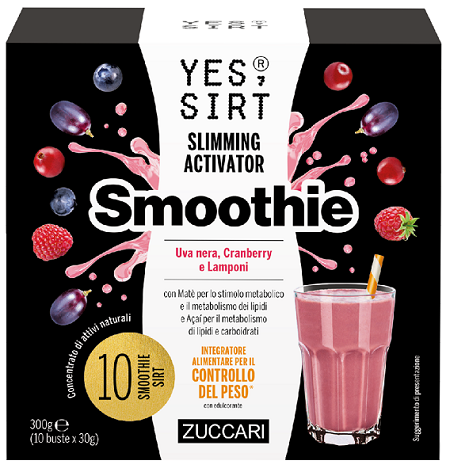 YES SIRT SMOOTHIE UVA NERA-CRANBERRY-LAMPONI 10X30 G - pharmaluna