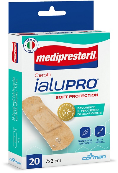 MEDIPRESTERIL CEROTTI IALUPRO SOFT PROTECTION MEDI 7X2CM 20 PEZZI - pharmaluna