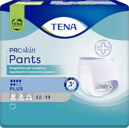 PANNOLONE PER INCONTINENZA TENA PANTS PLUS LARGE 14 PEZZI - pharmaluna