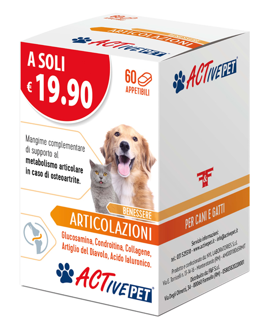 ACTIVE PET ARTICOLAZIONI 60 COMPRESSE - pharmaluna