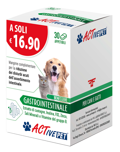 ACTIVE PET GASTROINTESTINALE 30 COMPRESSE - pharmaluna