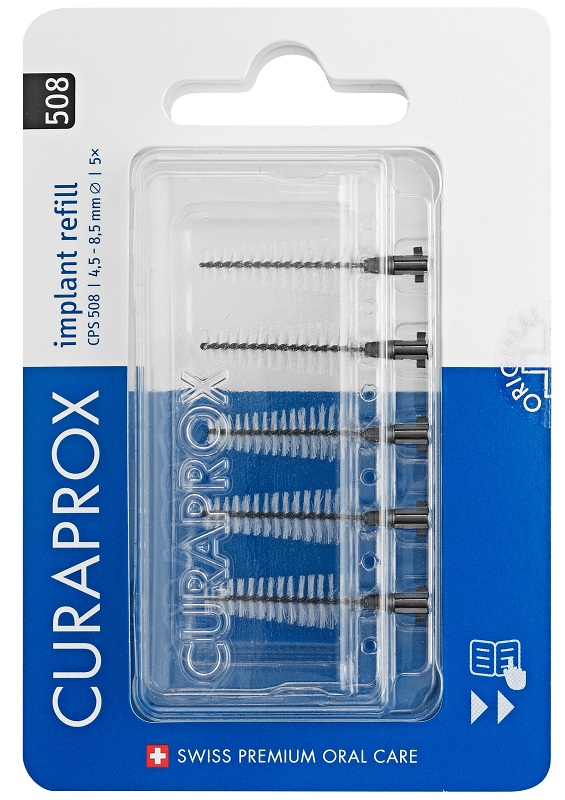 CURAPROX CPS 505 IMPLANT REFILL 5 SCOVOLINI BLACK - pharmaluna