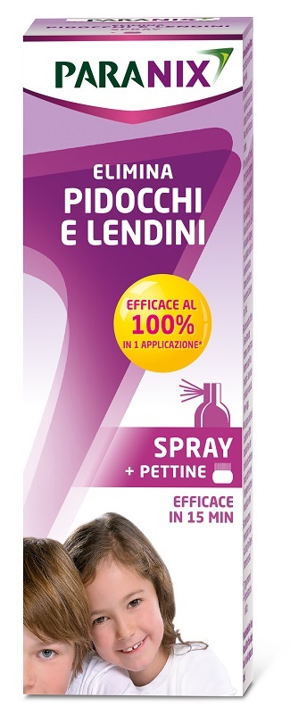 TRATTAMENTO PIDOCCHI E LENDINI PARANIX SPRAY 100 ML + PETTINE - pharmaluna