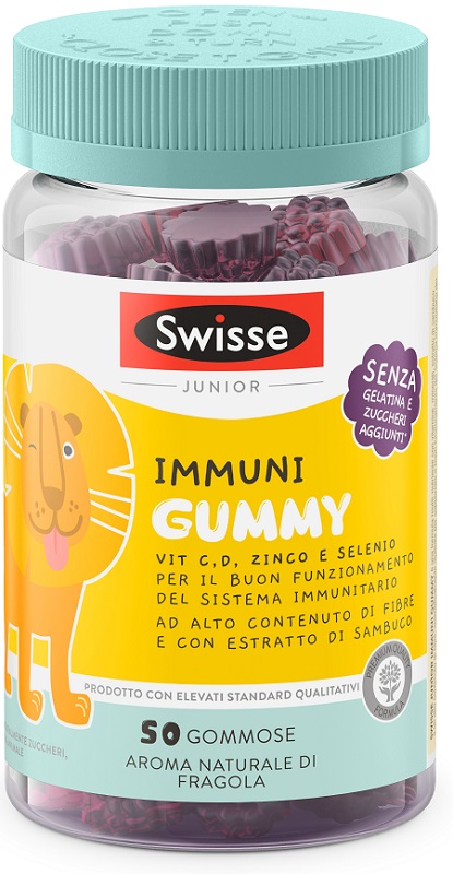 SWISSE JUNIOR IMMUNI GUMMY 50 PASTIGLIE GOMMOSE - pharmaluna
