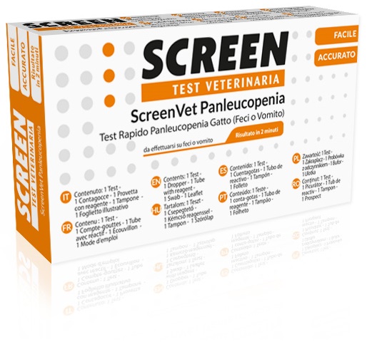 SCREENVET TEST RAPIDO PANLEUCOPENIA FECI/VOMITO GATTO - pharmaluna