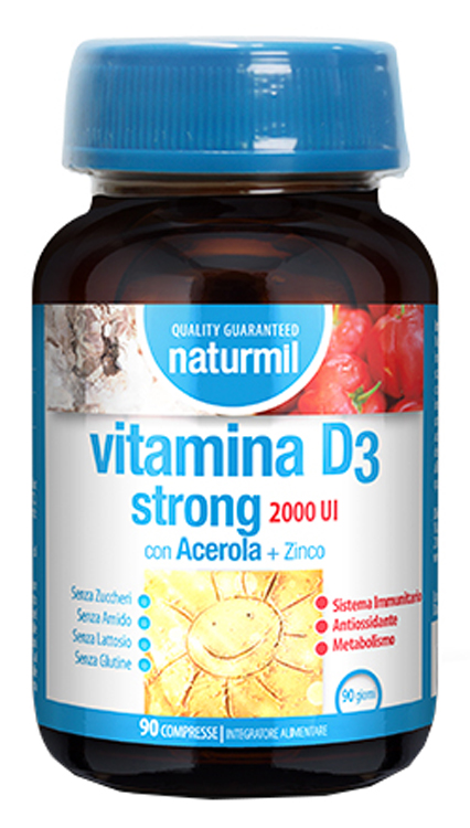 NATURMIL VITAMINA D3 STRONG 2000 UI 90 COMPRESSE - pharmaluna