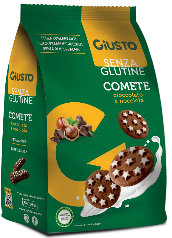 GIUSTO SENZA GLUTINE COMETE BISCOTTI 200 G - pharmaluna
