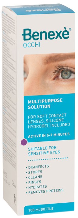 SOLUZIONE UNICA BENEXE' PULIZIA LENTI A CONTATTO 100 ML - pharmaluna