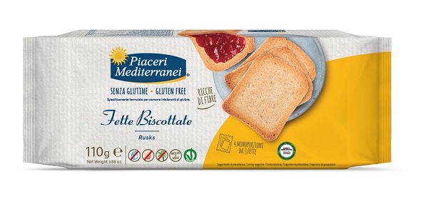 PIACERI MEDITERRANEI FETTE BISCOTTATE 110 G - pharmaluna