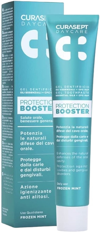 CURASEPT DAYCARE DENTIFRICIO PROTECTION BOOSTER FROZEN MINT 75 ML - pharmaluna