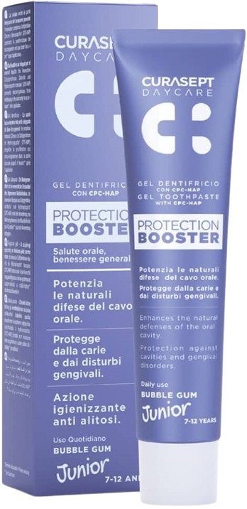 CURASEPT DAYCARE DENTIFRICIO PROTECTION BOOSTER JUNIOR 50 ML - pharmaluna