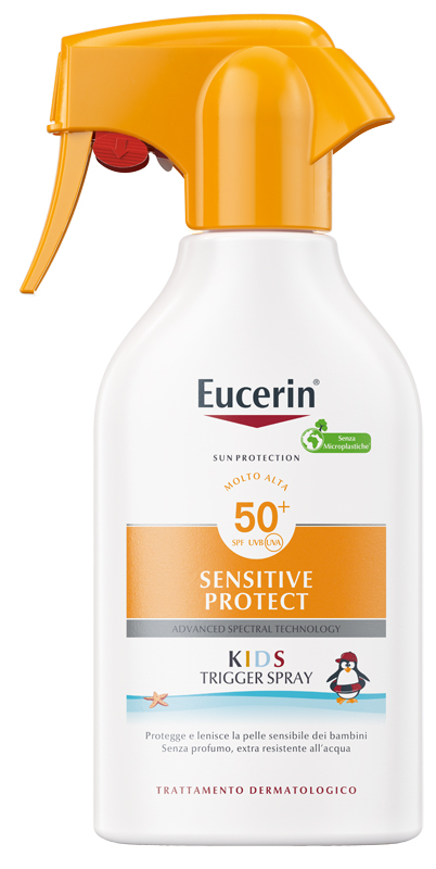 EUCERIN SUN KIDS SENSITIVE PROTECT SPF50+ TRIGGER SPRAY 250 ML - pharmaluna