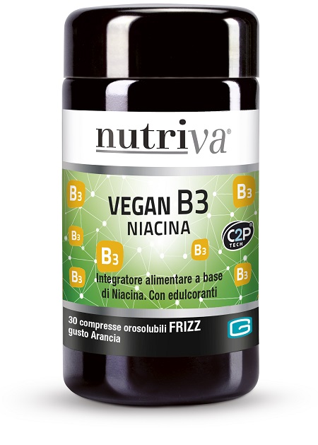 NUTRIVA VEGAN B3 FIZZ 30 COMPRESSE ARANCIA - pharmaluna