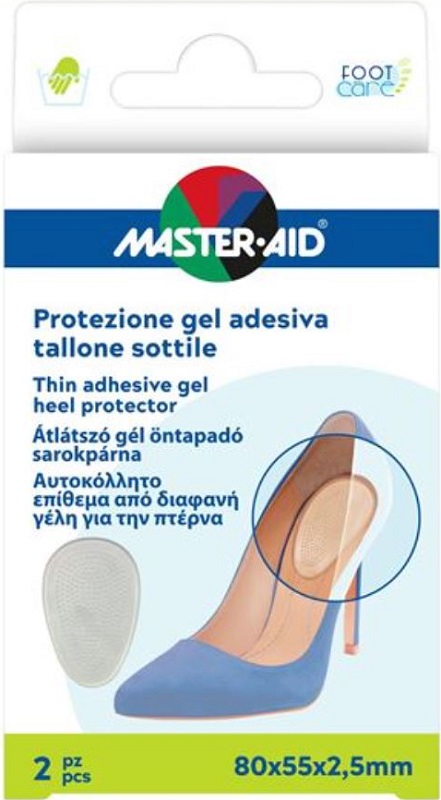 PROTEZIONE ADESIVA MASTER-AID FOOTCARE SOTTILE TALLONE 2 PEZZI F5 - pharmaluna