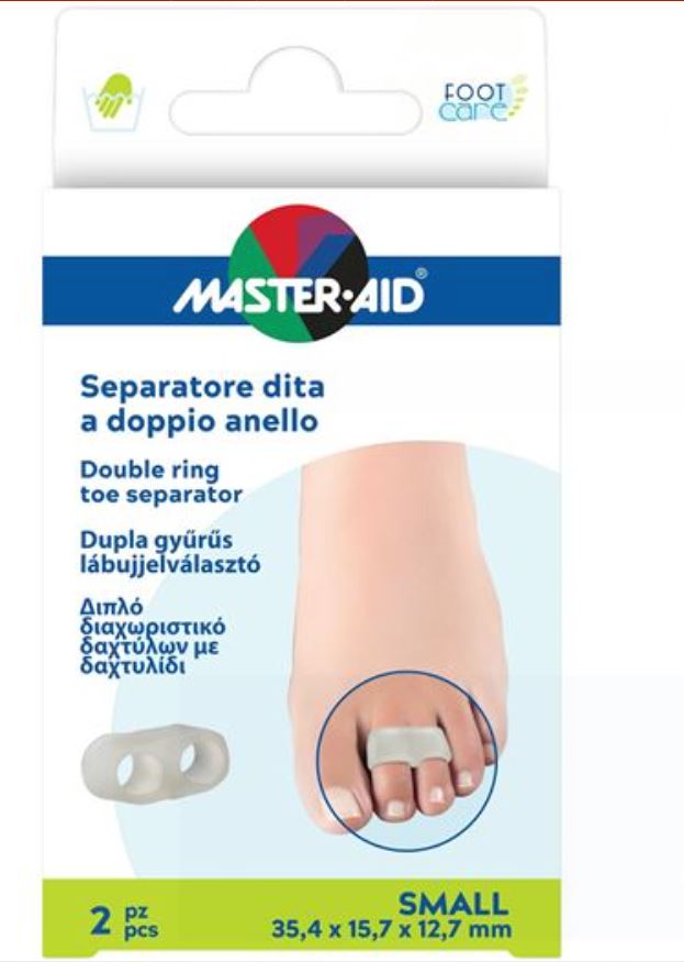 SEPARATORE DITA MASTER-AID FOOTCARE CON ANELLO DOPPIO LARGE 2 PEZZI C11 - pharmaluna