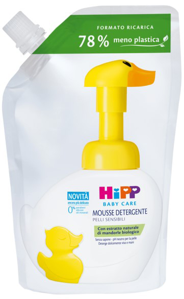 HIPP BABY CARE RICARICA MOUSSE DETERGENTE PAPERELLA FUN 250 ML - pharmaluna