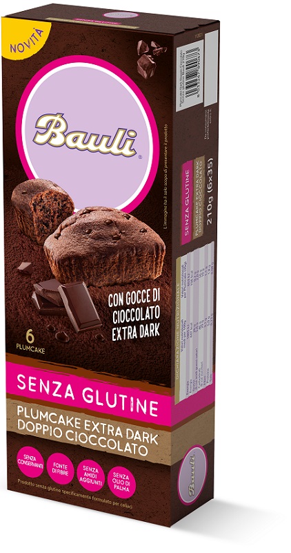 BAULI PLUMCAKE EXTRA DARK DOPPIO CIOCCOLATO 210 G - pharmaluna