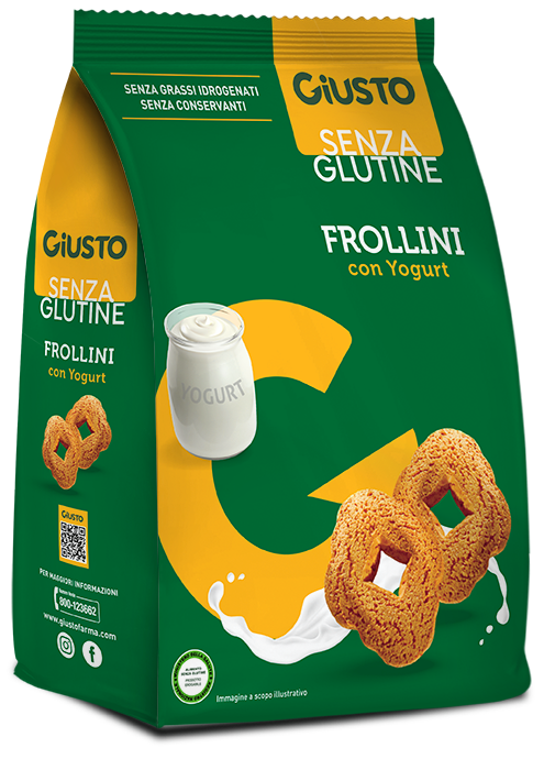 GIUSTO SENZA GLUTINE FROLLINI YOGURT 250 G - pharmaluna