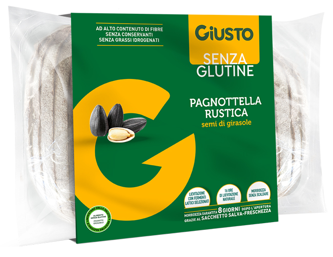 GIUSTO SENZA GLUTINE PAGNOTTELLA RUSTICA 320 G - pharmaluna