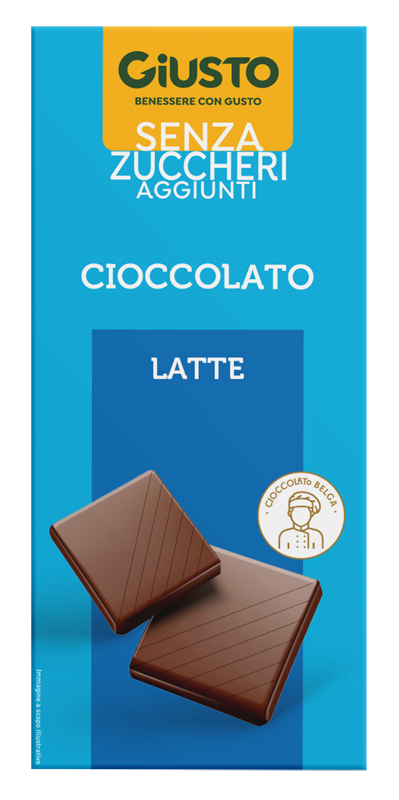 GIUSTO SENZA ZUCCHERO TAVOLETTA CIOCCOLATO LATTE 85 G - pharmaluna