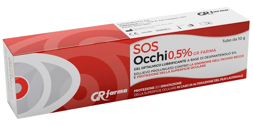 GEL OFTALMICO LUBRIFICANTE DEXPANTENOLO 5% SOS OCCHI 0,5% 10 G - pharmaluna