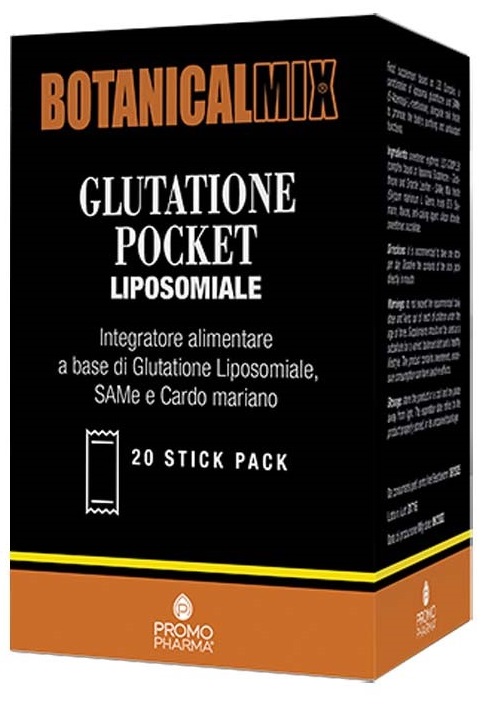 BOTANICALMIX GLUTATIONE POCKET LIPOSOMIALE 20 STICK DA 2 G - pharmaluna