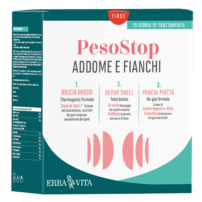 KIT ADDOME FIANCHI 1 PESO STOP BRUCIA GRASSI 60 COMPRESSE + 1 PESO STOP DEPUR SNELL 500 ML + 1 PESO STOP PANCIA PIATTA 30 COMPRESSE - pharmaluna