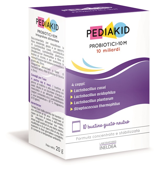 PEDIAKID PROBIOTICI 10M 10 BUSTINE - pharmaluna