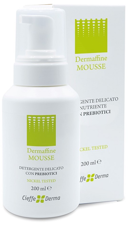 DERMAFFINE MOUSSE DETERGENTE DELICATO E NUTRIENTE CON PREBIOTICI 200 ML - pharmaluna