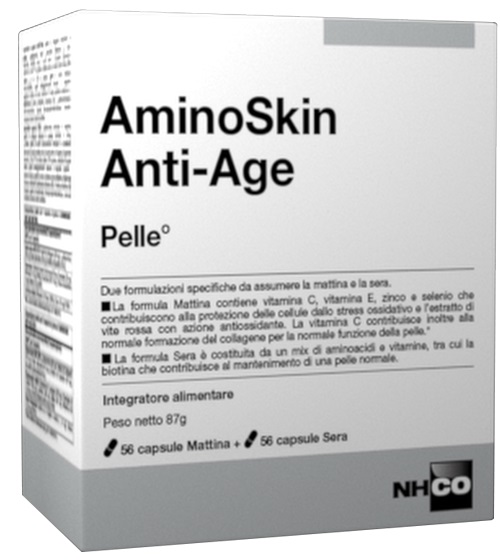 NHCO AMINOSKIN ANTI-AGE FLACONE 56 CAPSULE + 56 CAPSULE - pharmaluna