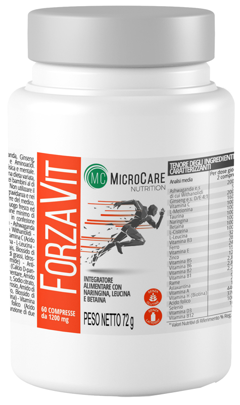 MICROCARE NUTRITION FORZA VIT 60 COMPRESSE - pharmaluna