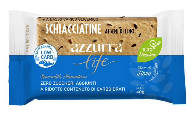 AZZURRA LIFE SCHIACCIATINE SEMI LINO 40 G - pharmaluna