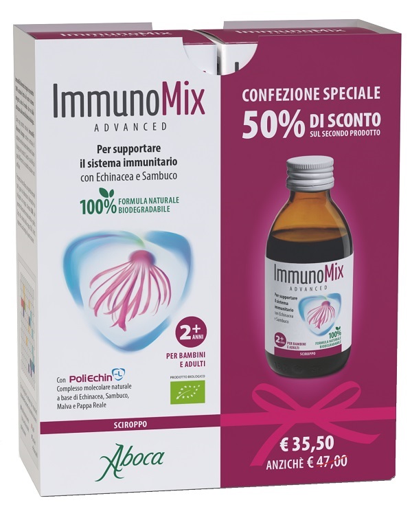 IMMUNOMIX ADVANCED SCIROPPO CONFEZIONE SPECIALE 2 PEZZI - pharmaluna