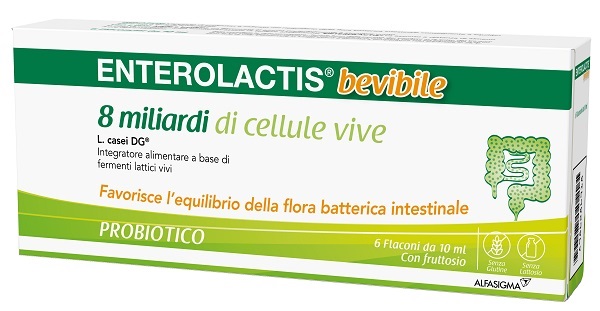 ENTEROLACTIS BEVIBILE 6 FLACONCINI X 10 ML - pharmaluna