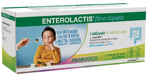 ENTEROLACTIS FIBRA LIQUIDA 12 FLACONCINI DA 10 ML - pharmaluna