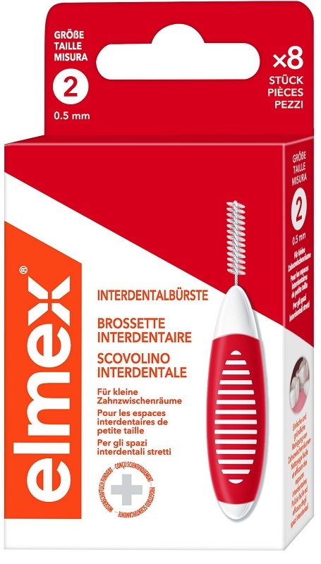 ELMEX INTERDENTAL BRUSH RED 0,5MM 8 PEZZI - pharmaluna