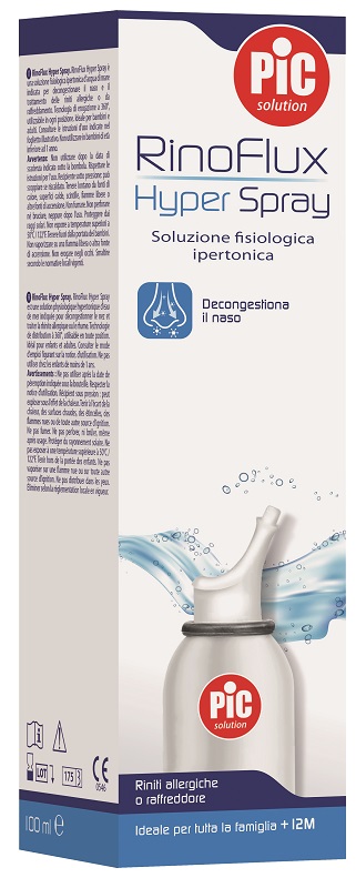 SOLUZIONE SALINA IPERTONICA SPRAY RINOFLUX HYPER PIC 100 ML - pharmaluna
