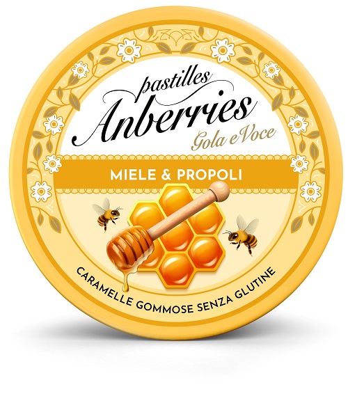 ANBERRIES MIELE&PROPOLI CARAMELLE GOMMOSE 50 G - pharmaluna