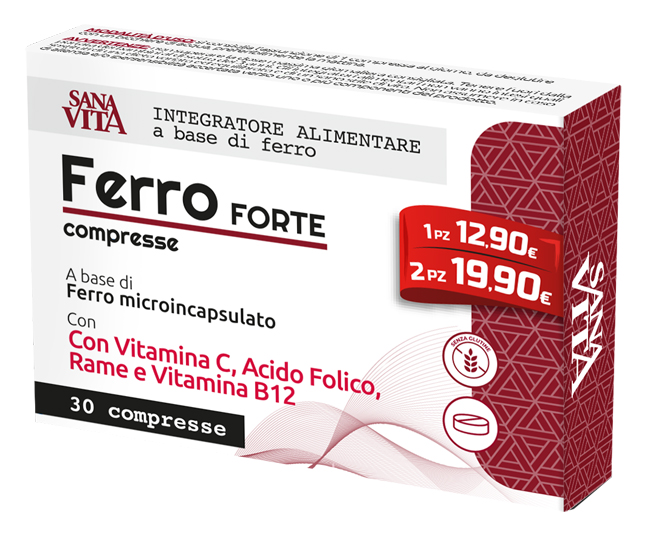 SANAVITA FERRO FORTE 30 COMPRESSE - pharmaluna